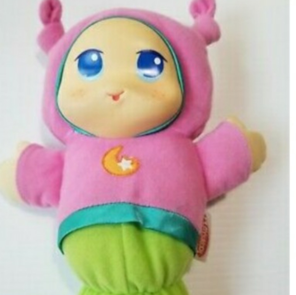 HASBRO 2009 Lullaby Pink Glow Worm Plush Toy